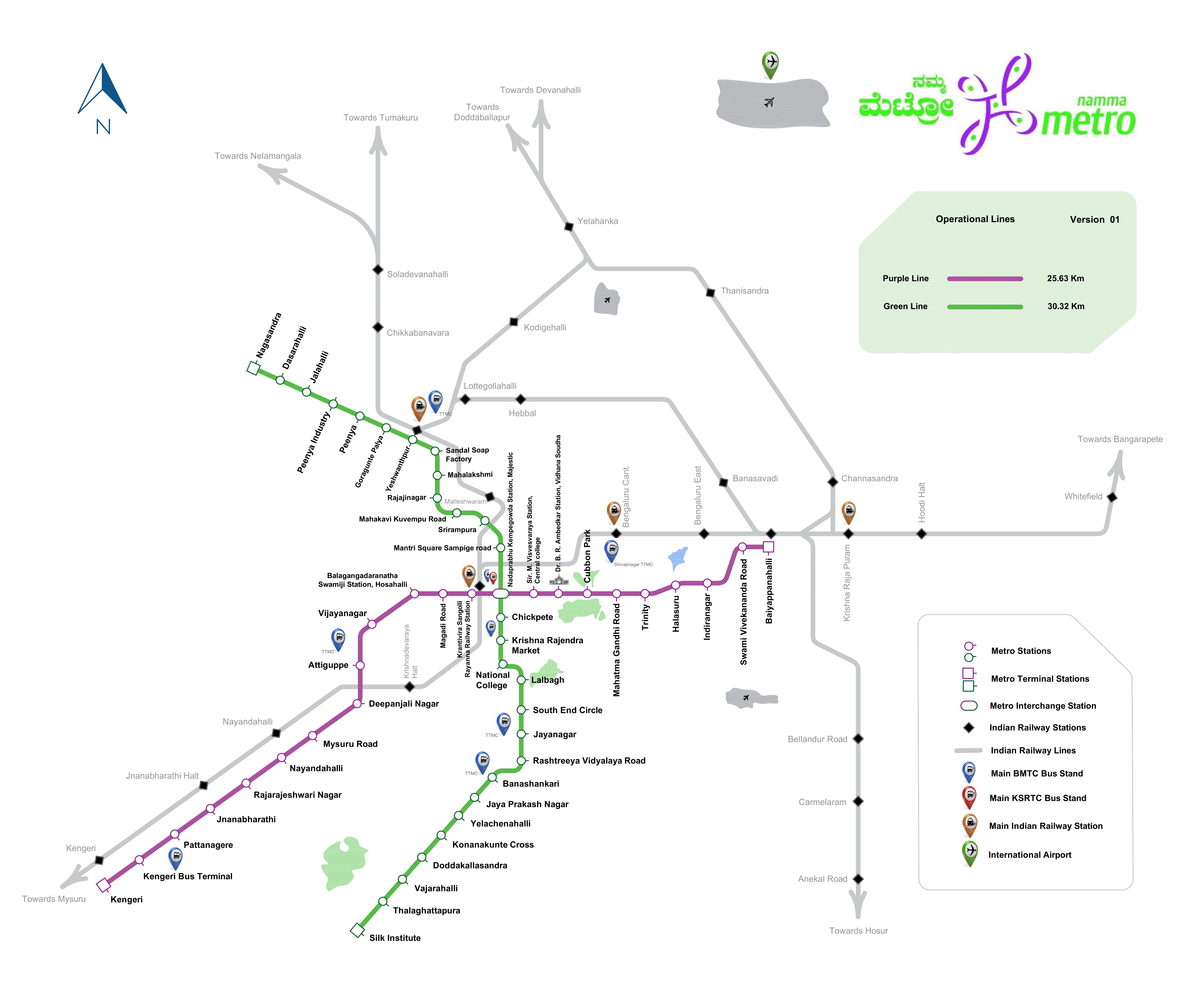 Bangalore Metro 2023 Map, Timings, Metro Stations